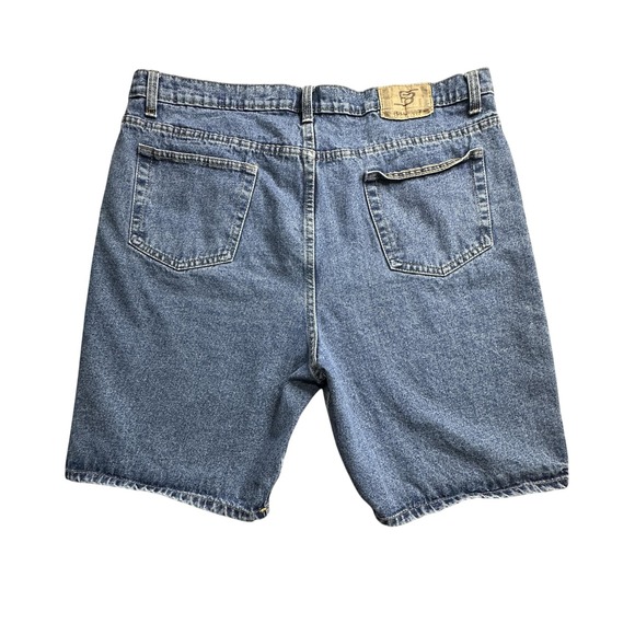 VINTAGE FUBU Denim Shorts Mens 40 Blue Classic 5 Pocket Relaxed Fit Casual Jean - Picture 1 of 13